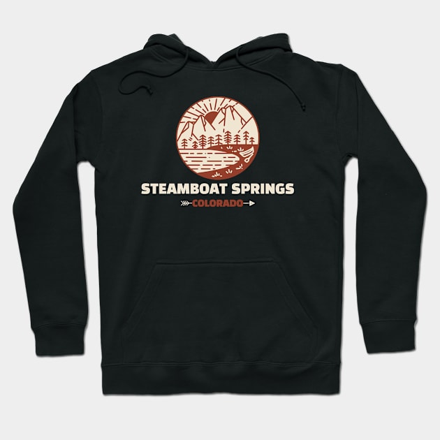 Retro Steamboat Springs Hoodie by Insert Place Here